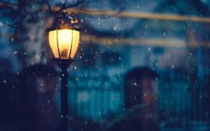Lantern, lighting, night, snow, winter wallpaper thumb