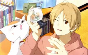 Natsume friends account, Leaving friends posted on your name, Natsume Takashi, Cat teacher, Cute, Warm, Crystal Ball, ACG, Japanese anime wallpaper thumb