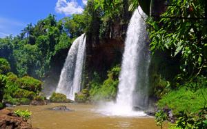 Argentina, Iguazu, nature, water, rocks, trees wallpaper thumb