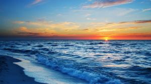 superb ocean sunset wallpaper thumb
