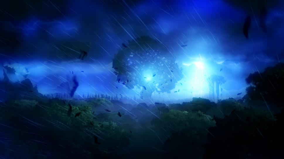 Ori and the Blind Forest, Forest, Spirits, Storm wallpaper,ori and the blind forest HD wallpaper,forest HD wallpaper,spirits HD wallpaper,storm HD wallpaper,1920x1080 wallpaper