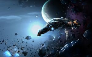 Eve Online Spaceships Planets Debris Starlight HD wallpaper thumb