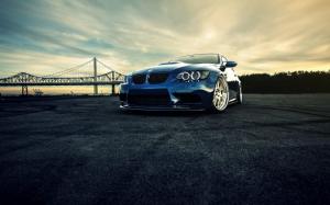 BMW M3 E92 Car Parking Bridge wallpaper thumb