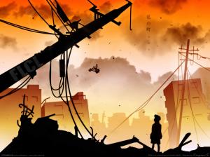 FLCL Anime Power Line Scooter HD wallpaper thumb