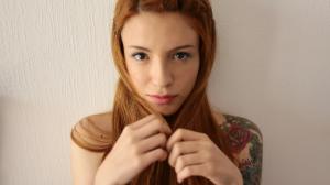 Mille Suicide, Redhead, Tattoo, Women, Model, Long Hair, Face wallpaper thumb