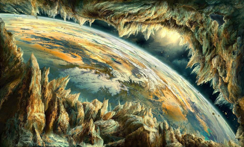 Paintings outer space planets earth rocks artwork art wallpaper,paintings HD wallpaper,outer space HD wallpaper,planets HD wallpaper,earth HD wallpaper,rocks HD wallpaper,artwork HD wallpaper,3200x1931 wallpaper