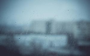 Blue Rain Day Water Drops Teardrops Widescreen wallpaper thumb
