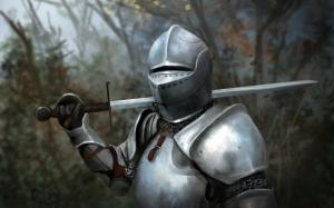 Medieval Knight Sword Drawing HD wallpaper thumb
