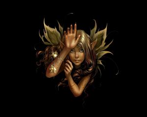 angel Black elf fairy fantasy girl Night Saga HD wallpaper thumb