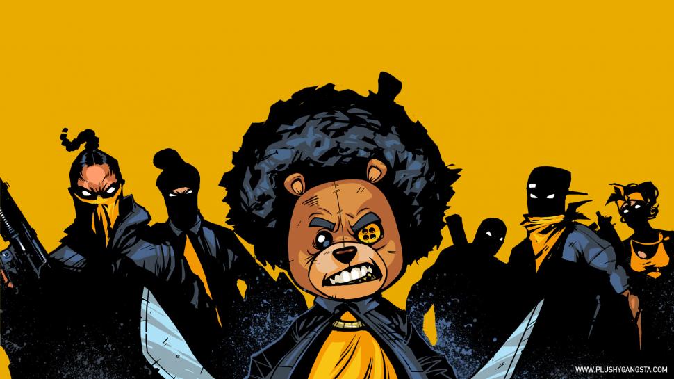Gangster Teddy Bear Yellow HD wallpaper | anime | Wallpaper Better