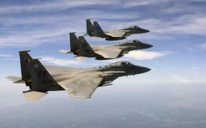 F 15 Eagle's Over Atlantic Ocean HD wallpaper thumb