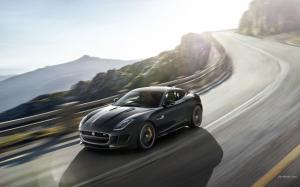 Jaguar F-Type Road Motion Blur HD wallpaper thumb