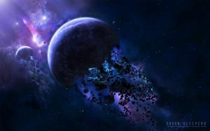 Space Asteroids HD wallpaper thumb