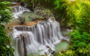 Thailand, waterfalls, trees wallpaper thumb