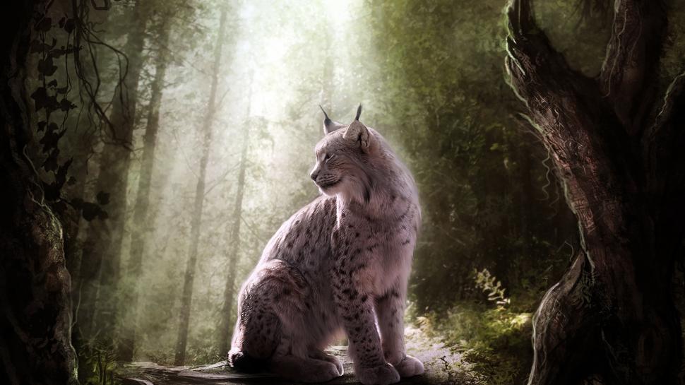 Lynx, wild cat, forest, light wallpaper,Lynx HD wallpaper,Wild HD wallpaper,Cat HD wallpaper,Forest HD wallpaper,Light HD wallpaper,1920x1080 wallpaper