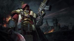 warhammer, inquisition, warrior, armor, weapons wallpaper thumb