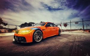 BMW GT2 E92 M3 orange car wallpaper thumb