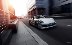 Porsche Boxster Motion Blur Road HD wallpaper thumb