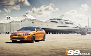 Orange Pontiac GTO Port Ship Awesome wallpaper thumb