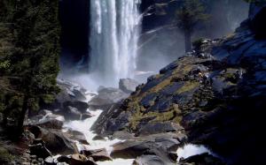 Nature, Landscape, Waterfall, Yosemite National Park, Trees, Hiking, Rock, Mist wallpaper thumb