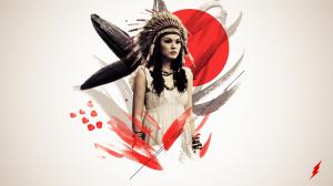 Brunette Indian Abstract HD wallpaper thumb