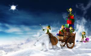 2011 Christmas Elfs Gifts HD wallpaper thumb