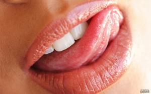 Licking, Mouth, Lips, Closeup wallpaper thumb