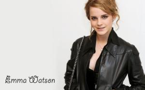 Emma Watson in Black Coat HD Wide wallpaper thumb