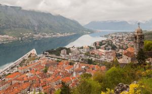 Kotor (town), Montenegro, City, Cityscape, Building, Old Building, River, Mountain, Reflection, Europe, Architecture, Church, Clouds, Hill wallpaper thumb