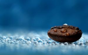 Coffee bean, water drops wallpaper thumb