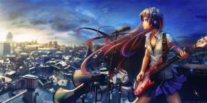 Anime, Music, Headphones, Guitar, Anime Girls wallpaper thumb