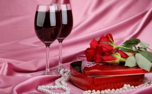 Roses, Vine & Chocolate For My Friend Brunette wallpaper thumb