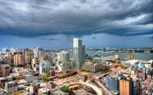 New York City, USA, skylines, buildings, clouds, storm wallpaper thumb