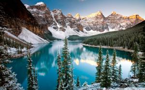 Winter lake in Alberta Canada wallpaper thumb