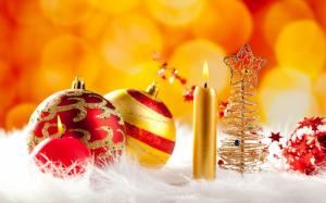 candle, spheres, ornaments, candles, fires, new year, christmas wallpaper thumb