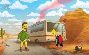 The Simpsons RV Flanders Bart Breaking Bad HD wallpaper thumb