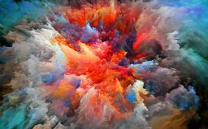 Explosion of color paint wallpaper thumb