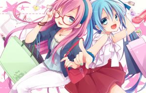Hatsune Miku, Megurine Luka, Vocaloid, Anime Girls wallpaper thumb