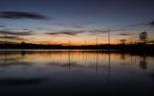 Lake Reflection Sunset HD wallpaper thumb
