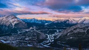 Sunset Sulphur Mountain Banff National Park wallpaper thumb