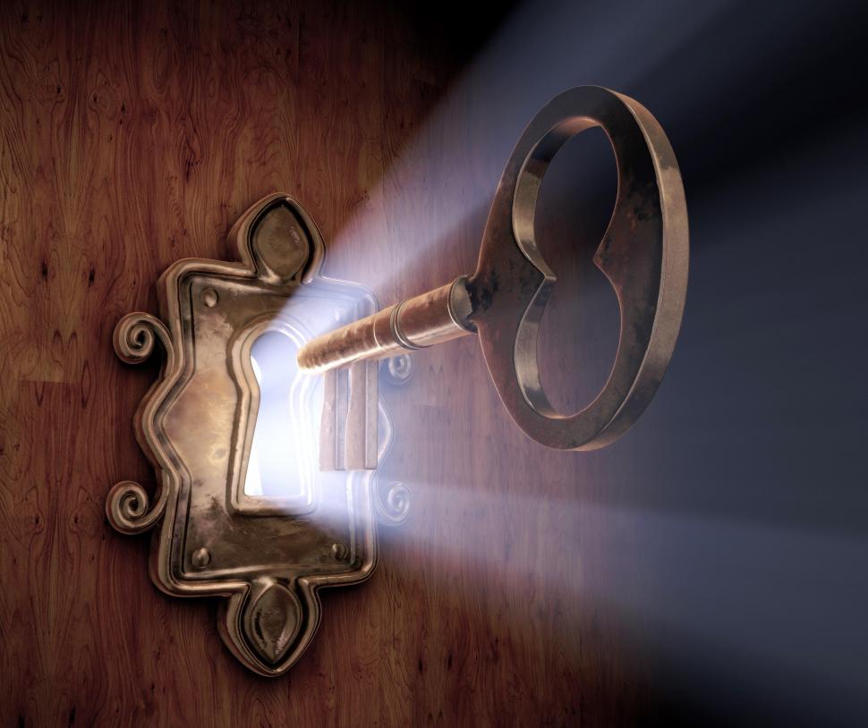 Creative Key lock Rays of light 3D Graphics wallpaper | other