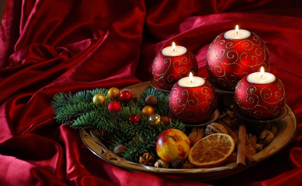 New year, christmas, candles, needles, food, silk wallpaper,new year HD wallpaper,christmas HD wallpaper,candles HD wallpaper,needles HD wallpaper,food HD wallpaper,silk HD wallpaper,1920x1180 wallpaper