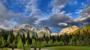 Mount Lougheed, Alberta, Canada, Canadian Rockies, forest, trees wallpaper thumb
