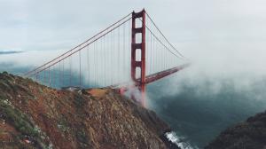 Golden Gate Bridge, San Francisco, USA, morning, fog wallpaper thumb