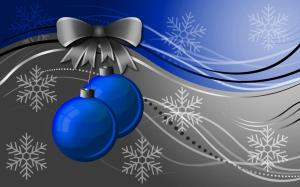 Blue Christmas ornaments wallpaper thumb