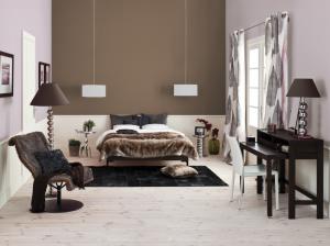 Interior design, cozy bedroom wallpaper thumb