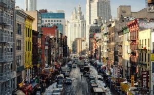 New York city street after rain wallpaper thumb