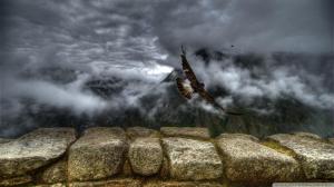 Eagle Flying Into The Clouds wallpaper thumb