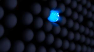 Blue Sphere, Glowing, 3D wallpaper thumb