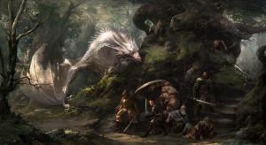 Fantasy, Forest, Monster, Warriors, Swords wallpaper thumb